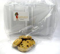 Katgely Medium Square Cookie Container (Pack of 50) N6