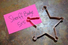 Sheriff Badge Cookie Cutter N2