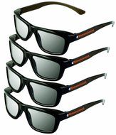 ED 4 Pack CINEMA 3D GLASSES For LG 3D TVs &ndash; Adult Sized Passive Circular Polarized 3D Glasses