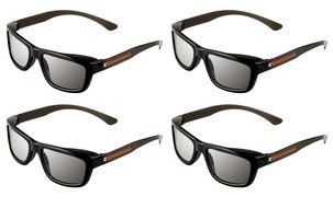 ED 4 Pack CINEMA 3D GLASSES For LG 3D TVs &ndash; Adult Sized Passive Circular Polarized 3D Glasses N2