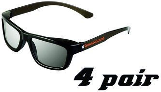 ED 4 Pack CINEMA 3D GLASSES For LG 3D TVs &ndash; Adult Sized Passive Circular Polarized 3D Glasses N5