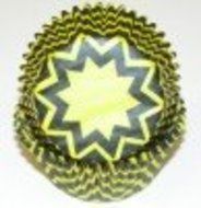 Cakesupplyshop Item#78uy - 50 Pack Chevron Baking Cups/ Liners (gold and white) N6