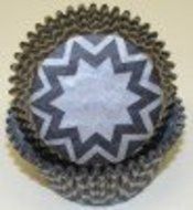 Cakesupplyshop Item#78uy - 50 Pack Chevron Baking Cups/ Liners (gold and white) N7