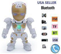 RiderTech New Iron Man Wireless Bluetooth Speaker C-89 Mini Portable Children Style LED Light Speakers Stereo... N2