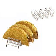 Taco Holder,HapWay 2 Pack Stainless Steel Taco Stand Mexican Food Rack Shells for Hard or Soft Shell Tacos (4... N2