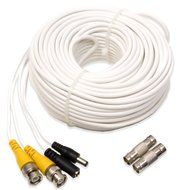 Q-See QS100B Video and Power 100-Foot BNC Male Cable with 2 Female Connectors