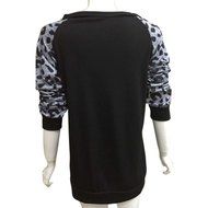 AIMTOPPY Fashion Women Long Sleeve Leopard Printing Casual Blouse Shirt Tops T-shirt (L, Black) N6