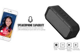 Divoom Voombox-Outdoor Water Resistant Bluetooth Portable Speaker with Mic for Smartphones - Retail Packaging... N6