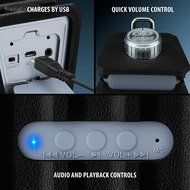 Wireless Portable Bluetooth Water Resistant Speaker 3.0 with Enhanced Bass and Built In Microphone - Perfect to... N4