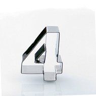 Number Four Cookie Cutters- Stainless Steel