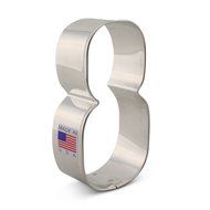 Ann Clark Number Eight / #8 Cookie Cutter - 3.4 Inches - US Tin Plated Steel
