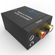 Goronya Digital to Analog Audio Converter, Spdif &amp; Coaxial Input R/L &amp; 3.5mm Stereo Output N2