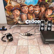 Goronya Digital to Analog Audio Converter, Spdif &amp; Coaxial Input R/L &amp; 3.5mm Stereo Output N6