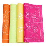 Hangnuo Silicone Cake Roll Mold Double-sided Painted Cake Mat 18.81 X 18.81 Inches Yellow N2