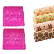 Hangnuo Silicone Cake Roll Mold Double-sided Painted Cake Mat 18.81 X 18.81 Inches Yellow N3