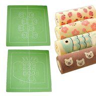 Hangnuo Silicone Cake Roll Mold Double-sided Painted Cake Mat 18.81 X 18.81 Inches Yellow N4