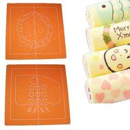 Hangnuo Silicone Cake Roll Mold Double-sided Painted Cake Mat 18.81 X 18.81 Inches Yellow N5