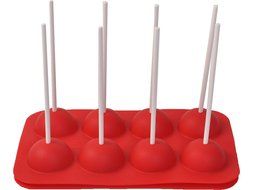 8 Cup Tasty Top Cake Pops Silicone Baking Pop Guide Flex Pan Mold Tray Decorate