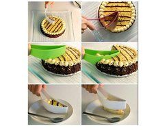 Yingwei Cake Pie Slicer Sheet Guide Cutter Server Bread Slice Knife N2
