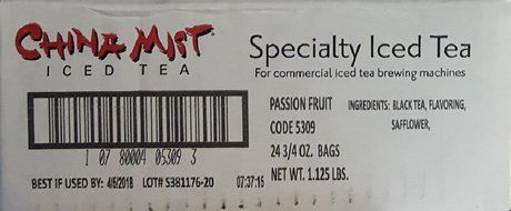 China Mist, Passion Fruit Black Loose Tea Bags, 24 - 3/4 oz