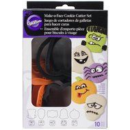 Wilton 2304-1225 Halloween Make-A-Face Cookie Cutter and Stamp Set