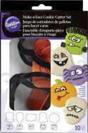 Wilton 2304-1225 Halloween Make-A-Face Cookie Cutter and Stamp Set N2