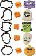 Wilton 2304-1225 Halloween Make-A-Face Cookie Cutter and Stamp Set N6