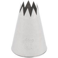 Ateco # 828 - Open Star Pastry Tip .63'' Opening Diameter- Stainless Steel