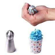 LOHOME Russian Piping Tips 16-pieces Set - 10 Spherical Pastry Nozzles [304 Stainless Steel] + 3 Reusable Couplers... N6