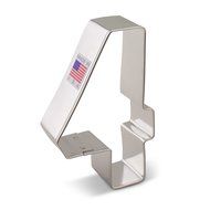 Ann Clark 3-Inch Number &quot;4&quot; Cookie Cutter | Tin-Plated Steel | Dishwasher Safe | Measures 3&quot; L x 3&quot; W | Made in...