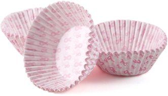 Fox Run Pink Ribbon Bake Cup, 75 Bake Cups