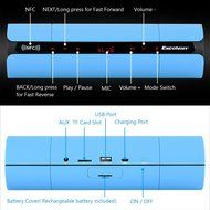 Excelvan KR-8800 Touch Rechargeable Portable NFC Wireless Bluetooth Speaker with FM Radio for iPhone Laptop Mobile... N8