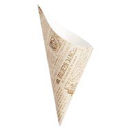Conetek News Print Food Cone 10 inches 100 count box N2