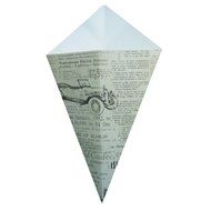 Conetek News Print Food Cone 10 inches 100 count box N7
