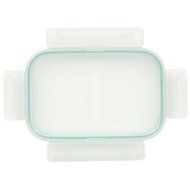 Snapware Airtight Clear Rectangle Lid w/ Teal Rubber Gasket for 2 or 4.7 Cup Plastic Containers (2 Pack) N2