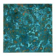 Lillypilly Copper Sheet Metal Square Azul Patina 24 Gauge - 3x3 Inch