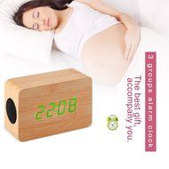 Sunshine-tipway&reg; Wireless Wooden Bluetooth Stereo Speaker Clock Kit with Alarm Function and LED Display Works... N2