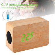 Sunshine-tipway&reg; Wireless Wooden Bluetooth Stereo Speaker Clock Kit with Alarm Function and LED Display Works... N3