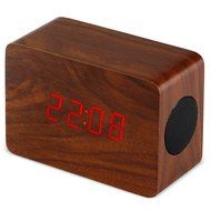 Sunshine-tipway&reg; Wireless Wooden Bluetooth Stereo Speaker Clock Kit with Alarm Function and LED Display Works... N12