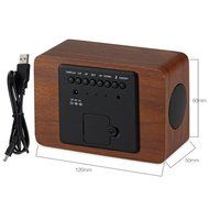 Sunshine-tipway&reg; Wireless Wooden Bluetooth Stereo Speaker Clock Kit with Alarm Function and LED Display Works... N16