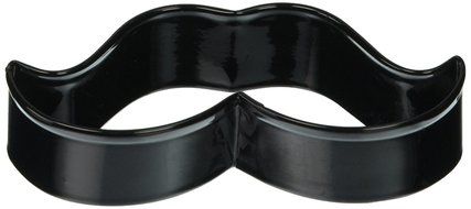 R &amp; M Polyresin Coated Moustache Cookie Cutter, 4-Inch, Black