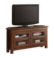 WE Furniture 44&quot; Cordoba Corner TV Stand Console, Espresso N17