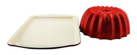 BergHOFF CooknCo Cookie Sheet and Bundt Pan Set, Orange