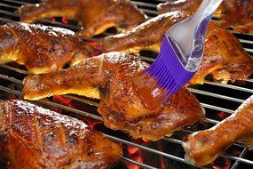 Silicone Baster Brush - Basting Brush by Chef Curious, SBB1Pk, Purple-Great Gift For Foodies N4