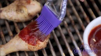 Silicone Baster Brush - Basting Brush by Chef Curious, SBB1Pk, Purple-Great Gift For Foodies N5