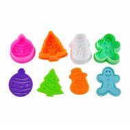 FOUR-C Cookie Plunger Cutters Christmas Tree Snowman Model Cookie Molds Cutter Set for Cookie Decorating Color...