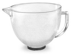 KitchenAid K5GBH Tilt-Head Hammered Glass Bowl with Lid, 5-Quart