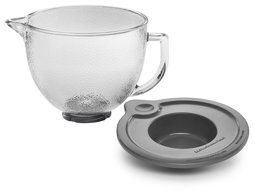 KitchenAid K5GBH Tilt-Head Hammered Glass Bowl with Lid, 5-Quart N2