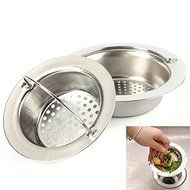 Portable Stainless Steel Sink Strainer Bathroom Kitchen Waste Drain Filter Disposer N4