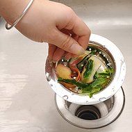 Portable Stainless Steel Sink Strainer Bathroom Kitchen Waste Drain Filter Disposer N5